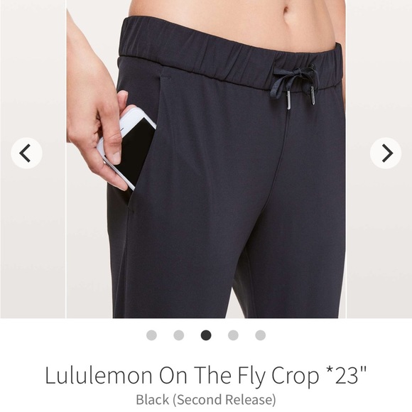 LULULEMON EUC ON THE FLY CROP 23” Size 4 - Picture 6 of 7